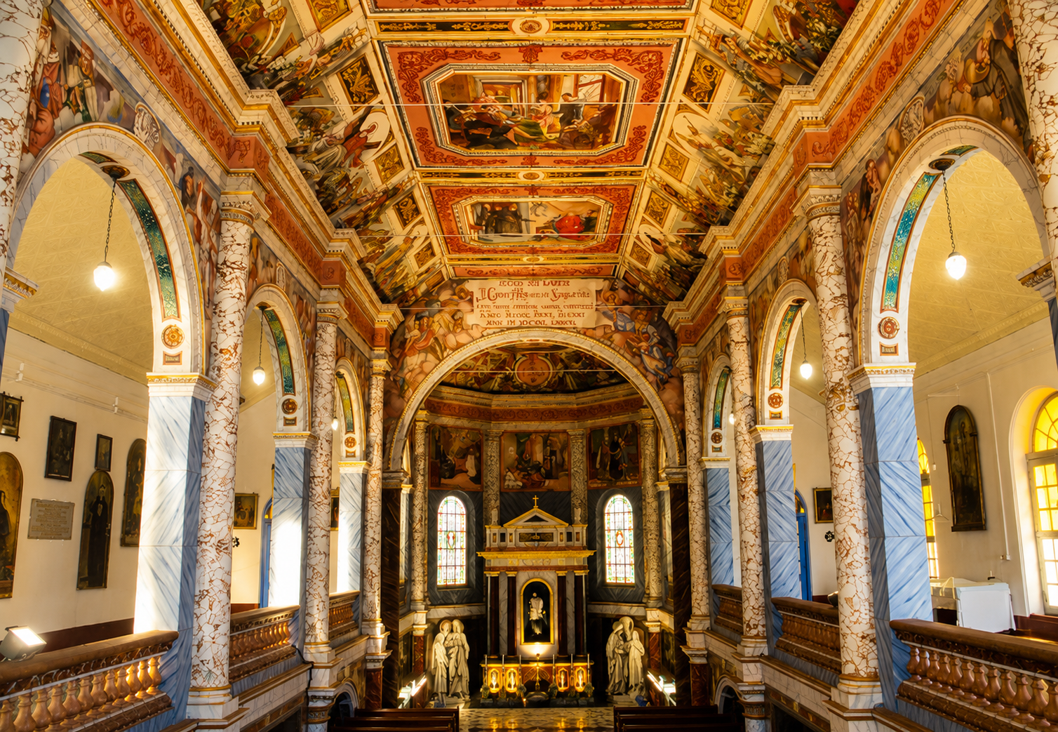 St. Aloysius Chapel Gothic architecture and paintings
